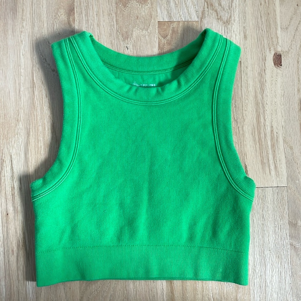 OFFLINE by Aerie Sleeveless Cropped Ribbed Tank Top